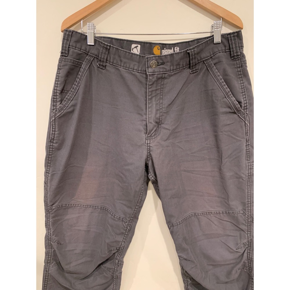 Carhartt Mens Relaxed Fit Cargo Pants Dark Gray Articulated‎ Knee 34x28 Workwear - Picture 5 of 10